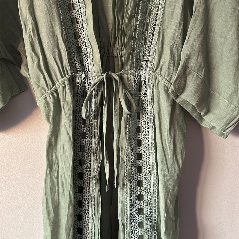 Love Tree Sage Green Long Sleeve Dress - Picture 2 of 5